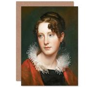 Artery8 Rembrandt Peale Portrait Of Rosalba Peale Fine Art Greeting Card Plus Envelope Blank Inside