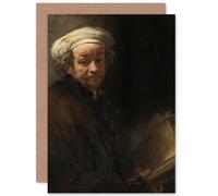 Artery8 Rembrandt Self Portrait as the Apostle Paul Fine Art Greetings Card in Grey Artery8 Grey