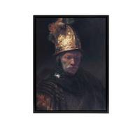 Artery8 Rembrandt The Man With Golden Helmet Framed Canvas Wall Art Print in Dark Grey | Size: W18" x H24" Artery8 Dark Grey W18" x H24"