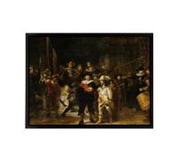 Artery8 Rembrandt The Night Watch Scene Framed Canvas Wall Art Print | Size: W18" x H24" Artery8 Multicolor W18" x H24"