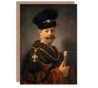 Artery8 Rembrandt van Rijn Art Card A Polish Nobleman Portrait
