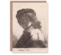 Artery8 Rembrandt van Rijn Art Card Self Portrait in a Cap and Scarf
