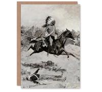 Artery8 Remington Art Card Rushing Red Lodges Native American Warriors
