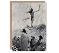 Artery8 Remington Personalised Art Card Fire Eater Raises Arms To The Thunder Bird