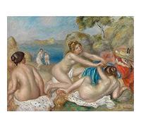 Artery8 Renoir Bathers Playing With Crab Art Print Canvas Premium Wall Decor Poster Mural