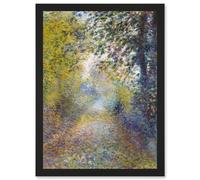 Artery8 Renoir In The Woods Painting Landscape Artwork Framed Wall Art Print A4 in Black Artery8 Black