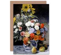 Artery8 Renoir Mixed Flowers In An Earthenware Pot Fine Art Greetings Card Artery8 Multicolor