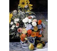 Artery8 Renoir Mixed Flowers In An Earthenware Pot XL Giant Panel Poster (8 Sections)