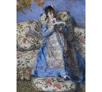 Artery8 Renoir Portrait Madame Claude Monet Reading Painting Large Wall Art Poster Print Thick Paper 18X24 Inch