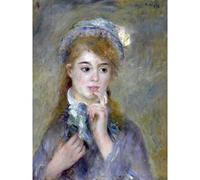 Artery8 Renoir Portrait Of A Young Woman Lingenue Painting Large Wall Art Poster Print Thick Paper 18X24 Inch