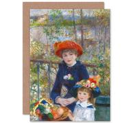 Artery8 Renoir Two Sisters On The Terrace Fine Art Greeting Card Plus Envelope Blank Inside