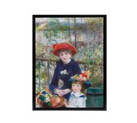Artery8 Renoir Two Sisters On The Terrace Framed Canvas Wall Art Print | Size: W24" x H32" Artery8 Multicolor W24" x H32"