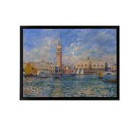 Artery8 Renoir Venice The Doges Palace 1881 Framed Canvas Wall Art Print | Size: W18" x H24" Artery8 Multicolor W18" x H24"