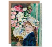 Artery8 Renoir Woman With A Fan C1879 Painting Fine Art Greeting Card Plus Envelope Blank Inside