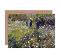 Artery8 Renoir Woman with a Parasol in a Garden Fine Art Greeting Card Plus Envelope Blank Inside