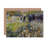 Artery8 Renoir Woman with a Parasol in a Garden Floral Painting Card Artery8 Multicolor