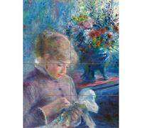 Artery8 Renoir Young Woman Sewing Painting XL Giant Panel Poster (8 Sections)