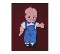 Artery8 Retro Boy Kewpie Deer Acres Fun Park Margolies Wall Art Poster Print in Red | Size: W24" x H32" Artery8 Red W24" x H32"