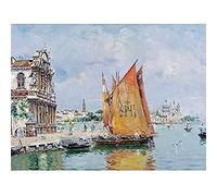 Artery8 Reyna Manescau Venice Ship Seascape Painting Unframed Wall Art Print Poster Home Decor Premium