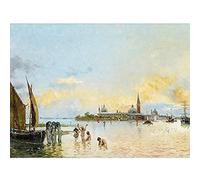 Artery8 Reyna Manescau Venice View Seascape Painting Unframed Wall Art Print Poster Home Decor Premium