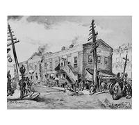 Artery8 Reynolds The Old Slip Market New York Drawing Large Wall Art Poster Print Thick Paper 18X24 Inch