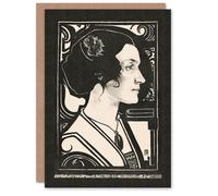 Artery8 Richard Roland Holst Art Card Woman Stained Glass Sketch Portrait