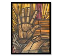 Artery8 Richard Roland Holst Framed Wall Art St Luke Hand Design for Dom Church | Size: A4 Artery8 Multicolor A4