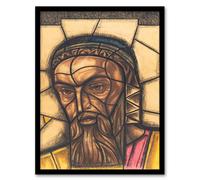 Artery8 Richard Roland Holst Framed Wall Art St Luke Stained Glass Design | Size: A4 Artery8 Multicolor A4