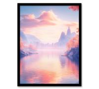 Artery8 Rio De Janeiro Coastal View Fantasy Landscape Living Room Artwork Framed Wall Art Print A4