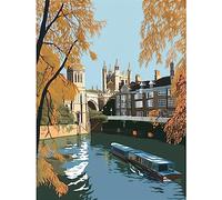 Artery8 River Cam and University Buildings of Cambridge Large Wall Art Poster Print Thick Paper 18X24 Inch