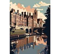 Artery8 River Cam and University of Cambridge Buildings Extra Large XL Wall Art Poster Print