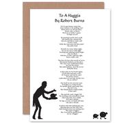 ROBERT BURNS POEM LYRICS TO A HAGGIS SCOTLAND BLANK GREETINGS CARD
