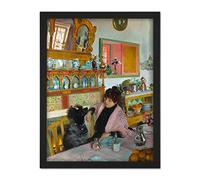 Artery8 Rochegrosse Marie Dining Room Dog Painting Artwork Framed Wall Art Print 18X24 Inch