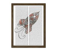 Artery8 Rocket Doodle Upcycle Dictionary Pen Ink Design Artwork Framed Wall Art Print 18X24 Inch