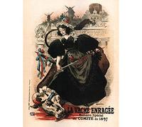 Artery8 Roedel La Vache Enragee Mad Cow 1897 Advert Premium Wall Art Canvas Print 18X24 Inch