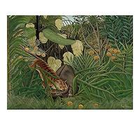 Artery8 Rosseau Fight Between A Tiger And A Buffalo 1908 Unframed Wall Art Print Poster Home Decor Premium