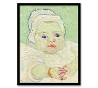 Artery8 Roulins Baby Portrait Framed Wall Art Print A4 Artwork By Van Gogh : Charming Mother And Child Portrait Ideal For Bedroom Or Nursery Adding Tenderness Warmth And Affection