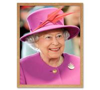 Rouse Portrait Queen Elizabeth II England Photo Art Print Framed Poster Wall Decor 12x16 inch