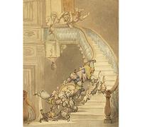 Artery8 Rowlandson The Cat-Astrophy My Grandmothers China Painting Unframed Wall Art Print Poster Home Decor Premium