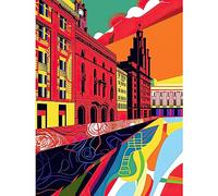Artery8 Royal Albert Dock Liverpool Waterfront Pop Art Large Wall Art Poster Print Thick Paper 18X24 Inch