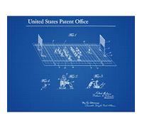 Artery8 Rubino Football Game Sports 1926 Patent Plan Premium Wall Art Canvas Print 18X24 Inch