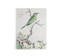 Artery8 Ruby Throat Bird & Wild Camomile Canvas Wall Art Print Kashu | Size: W18" x H24" Artery8 Multicolor W18" x H24"