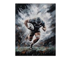 Artery8 Rugby Forward Powering Through Action Artwork For Him Rugby Fan Man Cave Extra Large XL Wall Art Poster Print