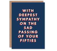 Artery8 Sad Passing Of Your Fifties 60 Year Old Funny For Him Birthday Card
