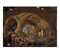 Artery8 Saftleven Temptation Of St Anthony Religious Painting Unframed Wall Art Print Poster Home Decor Premium