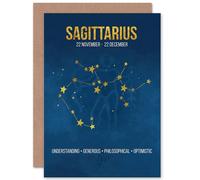 Wee Blue Coo BIRTHDAY CARD - ZODIAC STAR SIGN ASTROLOGY SAGITTARIUS