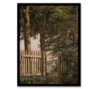 Artery8 Sailboat & the Garden Gate Christen Kobke Framed Wall Art Print | Size: A4 Artery8 Multicolor A4