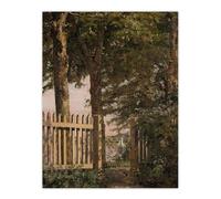 Artery8 Sailboat & the Garden Gate Christen Kobke Wall Art Poster Print | Size: W24" x H32" Artery8 Multicolor W24" x H32"
