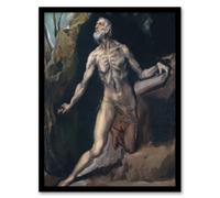 Artery8 Saint Jerome Penitent Hermit Portrait El Greco Framed Wall Art Print A4