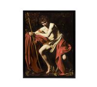 Artery8 Saint John the Baptist in Wilderness Caravaggio Framed Canvas Wall Art | Size: W18" x H24" Artery8 Multicolor W18" x H24"